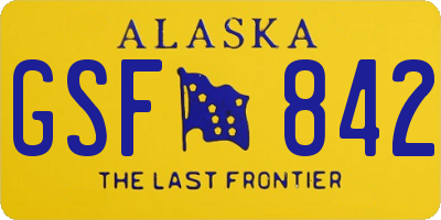 AK license plate GSF842