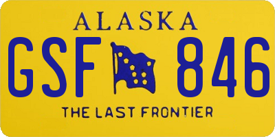 AK license plate GSF846