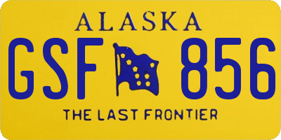 AK license plate GSF856