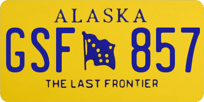 AK license plate GSF857