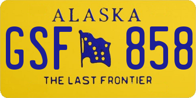 AK license plate GSF858