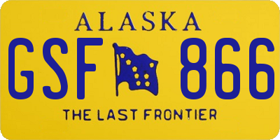 AK license plate GSF866