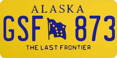 AK license plate GSF873