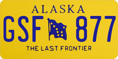 AK license plate GSF877