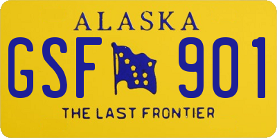 AK license plate GSF901