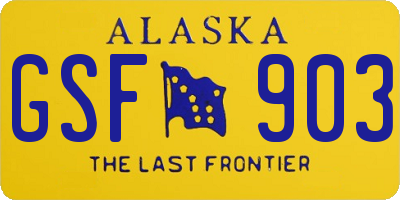 AK license plate GSF903