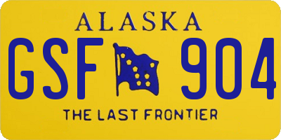 AK license plate GSF904