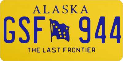 AK license plate GSF944