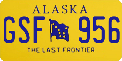AK license plate GSF956
