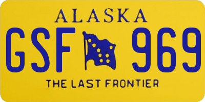 AK license plate GSF969