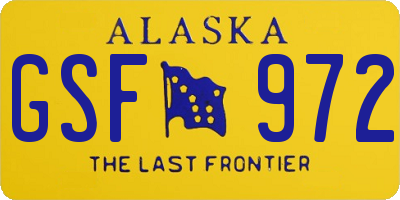 AK license plate GSF972