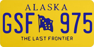 AK license plate GSF975