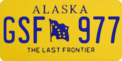 AK license plate GSF977