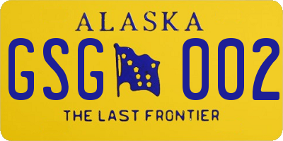 AK license plate GSG002