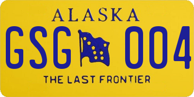 AK license plate GSG004