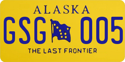 AK license plate GSG005