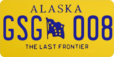 AK license plate GSG008