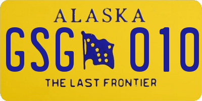 AK license plate GSG010