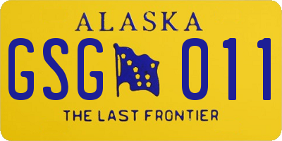 AK license plate GSG011