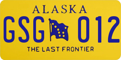 AK license plate GSG012