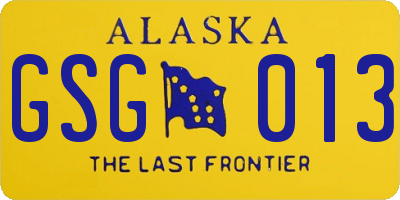 AK license plate GSG013