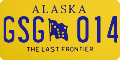 AK license plate GSG014