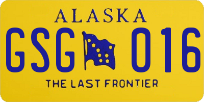 AK license plate GSG016