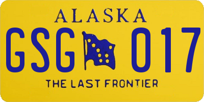 AK license plate GSG017