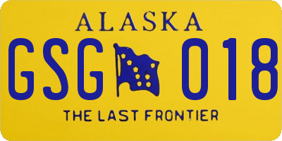 AK license plate GSG018