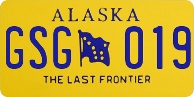AK license plate GSG019