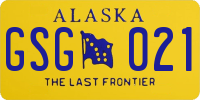 AK license plate GSG021