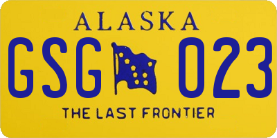 AK license plate GSG023