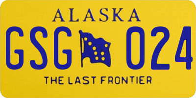 AK license plate GSG024