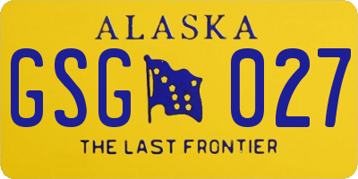 AK license plate GSG027