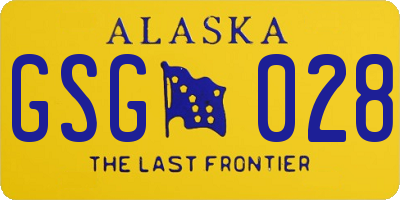 AK license plate GSG028