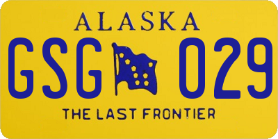 AK license plate GSG029
