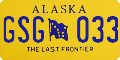 AK license plate GSG033