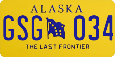 AK license plate GSG034