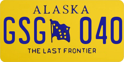 AK license plate GSG040