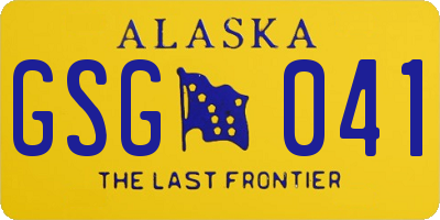 AK license plate GSG041