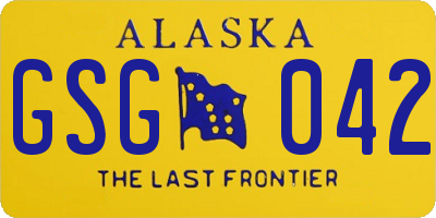 AK license plate GSG042