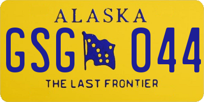 AK license plate GSG044