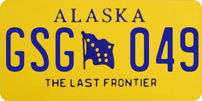 AK license plate GSG049