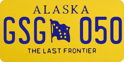 AK license plate GSG050