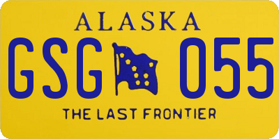 AK license plate GSG055