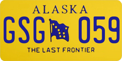 AK license plate GSG059