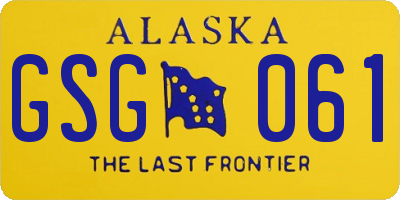 AK license plate GSG061