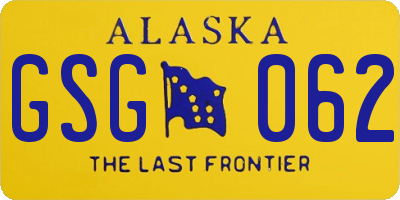 AK license plate GSG062