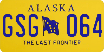 AK license plate GSG064