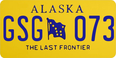 AK license plate GSG073